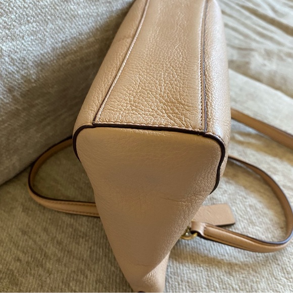Coach Mini Kelsey Satchel Leather Crossbody Bag Pink Beige - Picture 6 of 16
